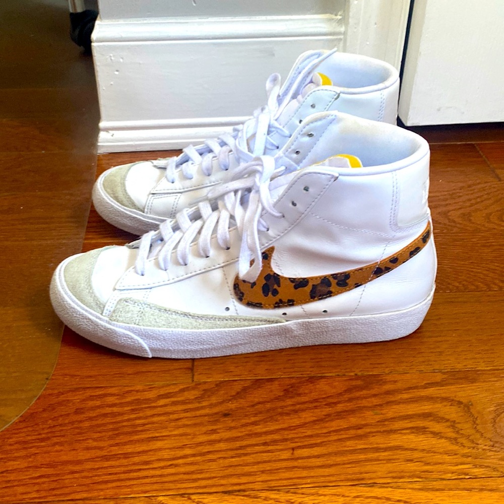 Nike cheetah print high top sneakers